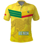 Custom Benin Football Polo Shirt Go Les Guepards