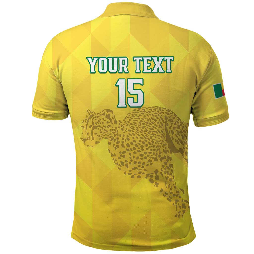 Custom Benin Football Polo Shirt Go Les Guepards