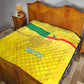 Custom Benin Football Quilt Go Les Guepards