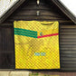 Custom Benin Football Quilt Go Les Guepards