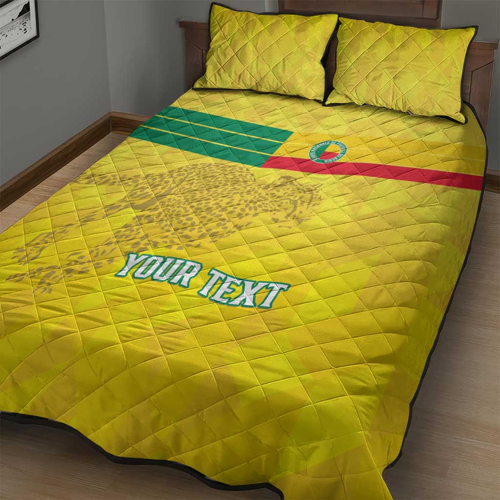 Custom Benin Football Quilt Bed Set Go Les Guepards
