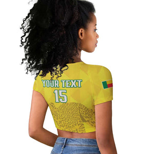 Custom Benin Football Raglan Cropped T shirt Go Les Guepards