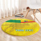 Custom Benin Football Round Carpet Go Les Guepards