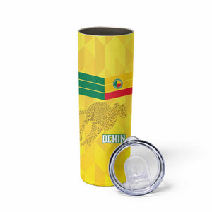 Custom Benin Football Skinny Tumbler Go Les Guepards