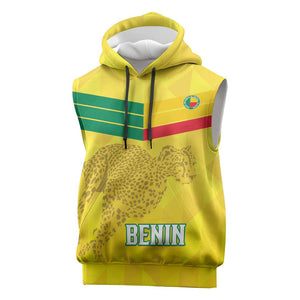 Custom Benin Football Sleeveless Hoodie Go Les Guepards - African Pride