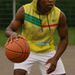 Custom Benin Football Sleeveless Hoodie Go Les Guepards - African Pride