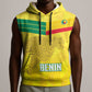 Custom Benin Football Sleeveless Hoodie Go Les Guepards - African Pride