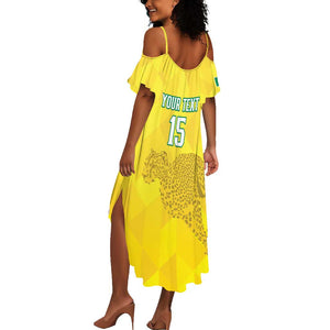 Custom Benin Football Summer Maxi Dress Go Les Guepards