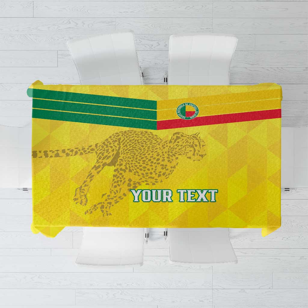 Custom Benin Football Tablecloth Go Les Guepards