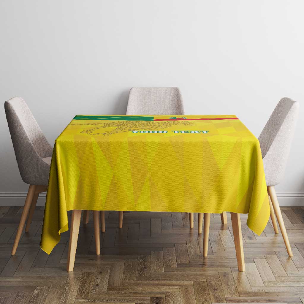 Custom Benin Football Tablecloth Go Les Guepards