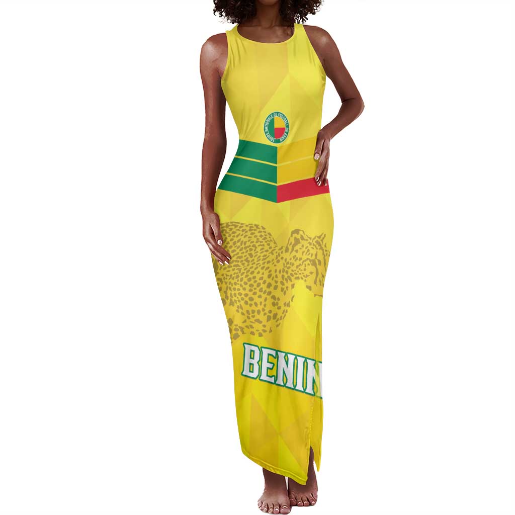 Custom Benin Football Tank Maxi Dress Go Les Guepards