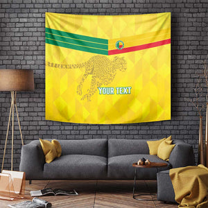 Custom Benin Football Tapestry Go Les Guepards