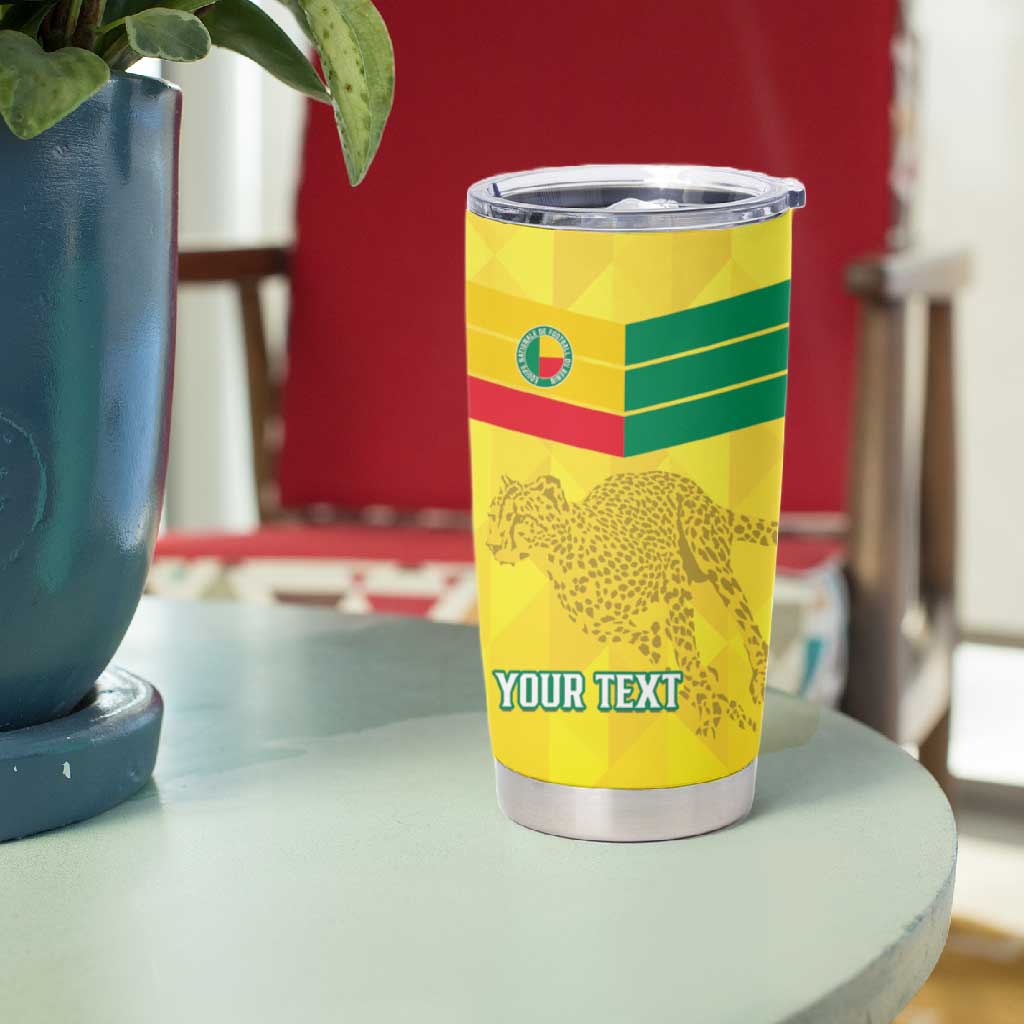 Custom Benin Football Tumbler Cup Go Les Guepards