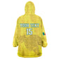 Custom Benin Football Wearable Blanket Hoodie Go Les Guepards