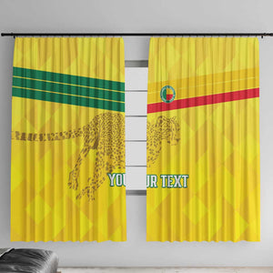 Custom Benin Football Window Curtain Go Les Guepards