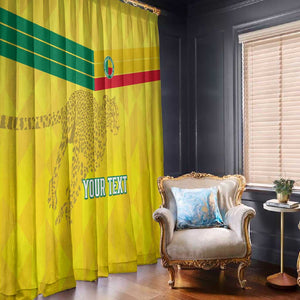 Custom Benin Football Window Curtain Go Les Guepards