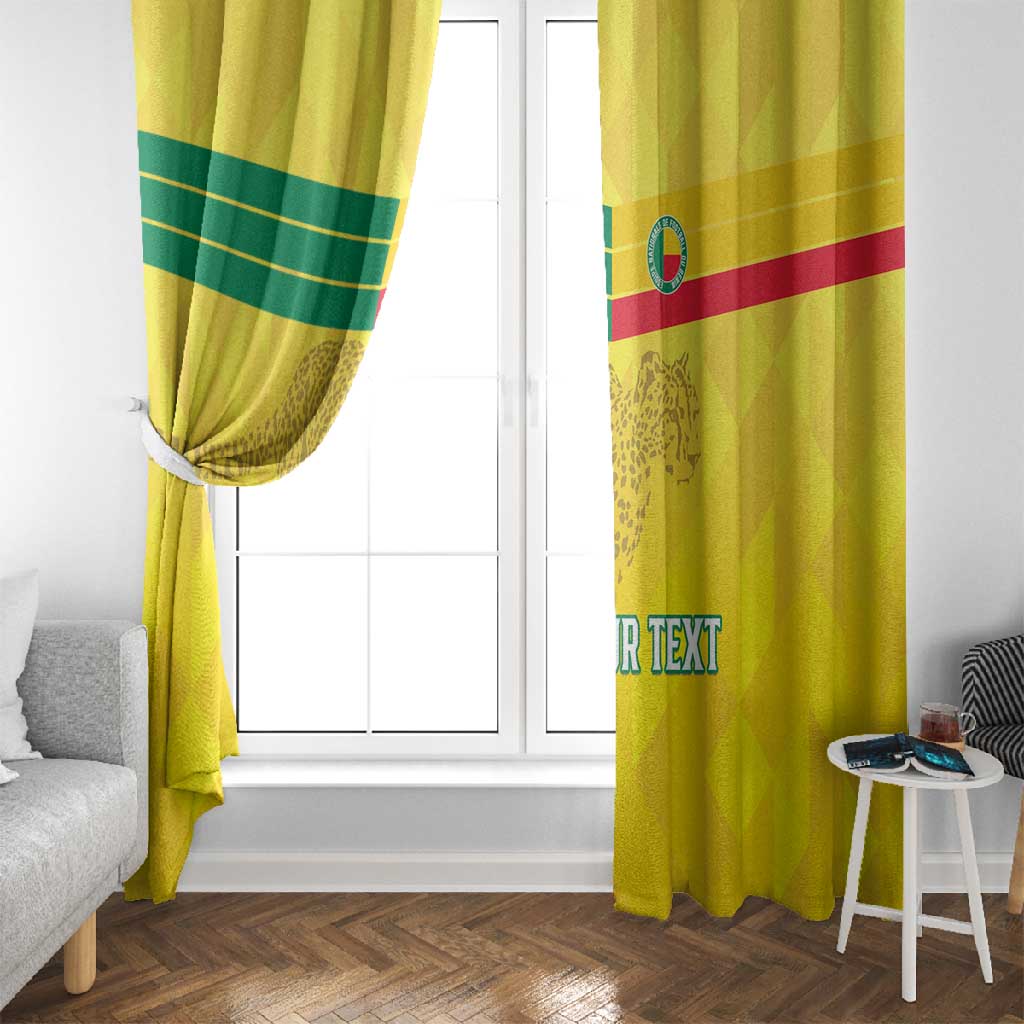 Custom Benin Football Window Curtain Go Les Guepards