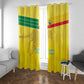 Custom Benin Football Window Curtain Go Les Guepards