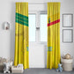 Custom Benin Football Window Curtain Go Les Guepards