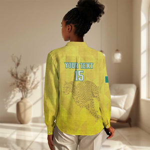 Custom Benin Football Women Casual Shirt Go Les Guepards LT15