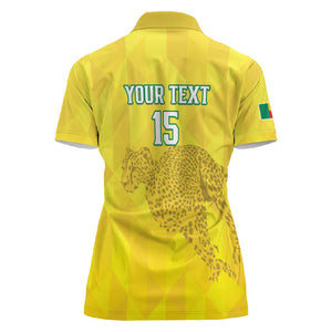 Custom Benin Football Women Polo Shirt Go Les Guepards