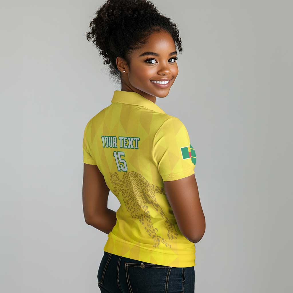Custom Benin Football Women Polo Shirt Go Les Guepards