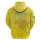 Custom Benin Football Zip Hoodie Go Les Guepards