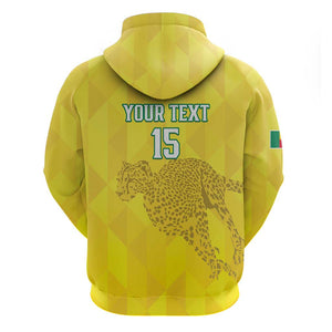 Custom Benin Football Zip Hoodie Go Les Guepards