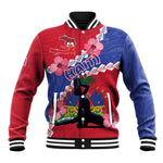 Haiti Neg Maron Baseball Jacket Coat Of Arms - Hisbicus Polynesian