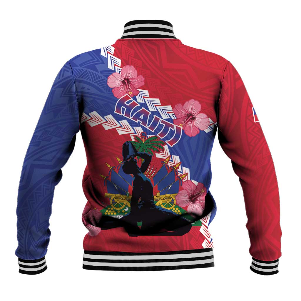 Haiti Neg Maron Baseball Jacket Coat Of Arms - Hisbicus Polynesian