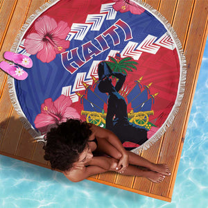 Haiti Neg Maron Beach Blanket Coat Of Arms - Hisbicus Polynesian