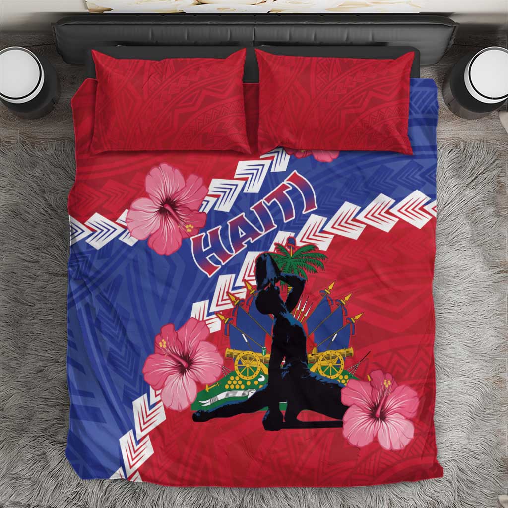 Haiti Neg Maron Bedding Set Coat Of Arms - Hisbicus Polynesian
