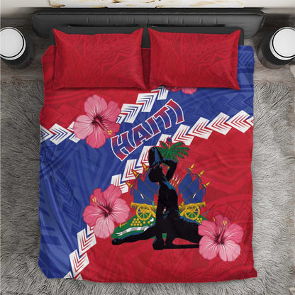 Haiti Neg Maron Bedding Set Coat Of Arms - Hisbicus Polynesian