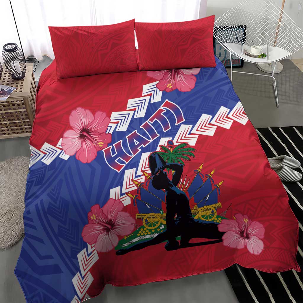 Haiti Neg Maron Bedding Set Coat Of Arms - Hisbicus Polynesian