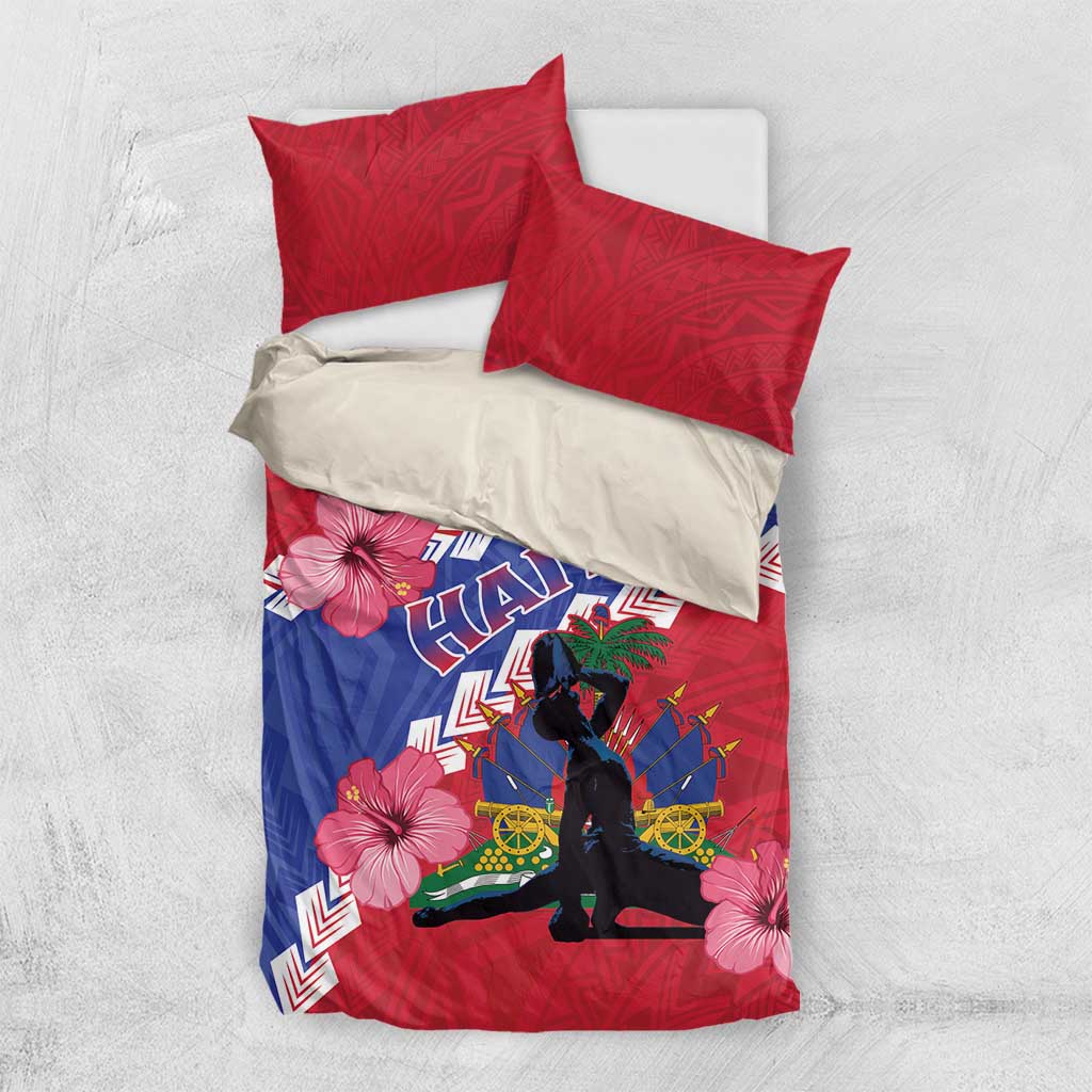 Haiti Neg Maron Bedding Set Coat Of Arms - Hisbicus Polynesian