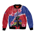 Haiti Neg Maron Bomber Jacket Coat Of Arms - Hisbicus Polynesian