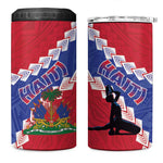 Haiti Neg Maron 4 in 1 Can Cooler Tumbler Coat Of Arms - Hisbicus Polynesian