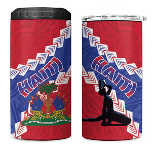 Haiti Neg Maron 4 in 1 Can Cooler Tumbler Coat Of Arms - Hisbicus Polynesian