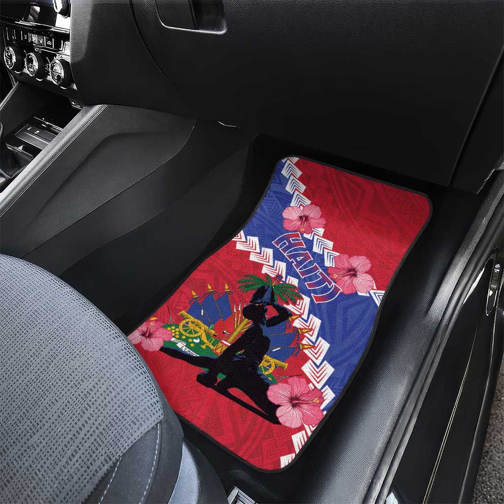 Haiti Neg Maron Car Mats Coat Of Arms - Hisbicus Polynesian