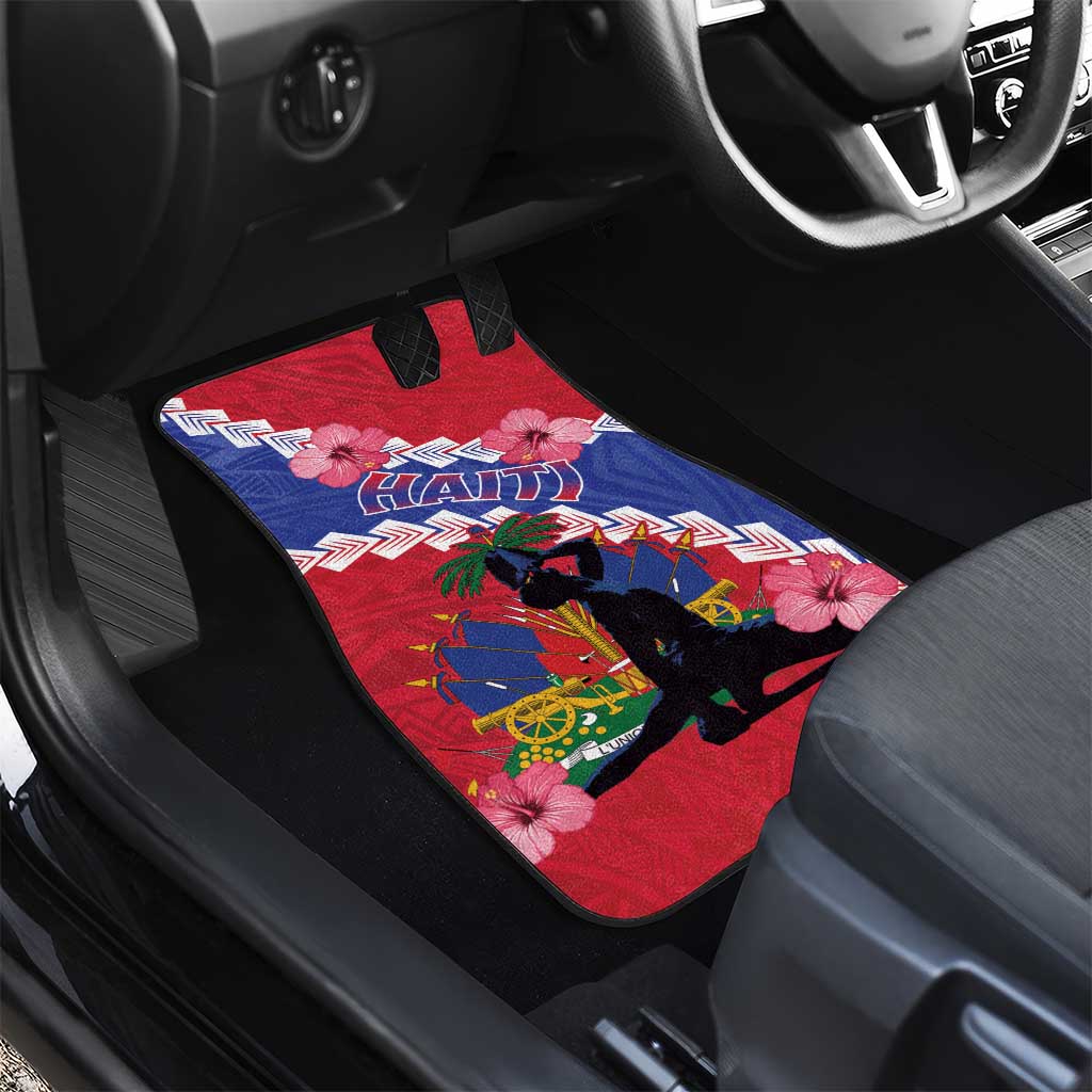 Haiti Neg Maron Car Mats Coat Of Arms - Hisbicus Polynesian
