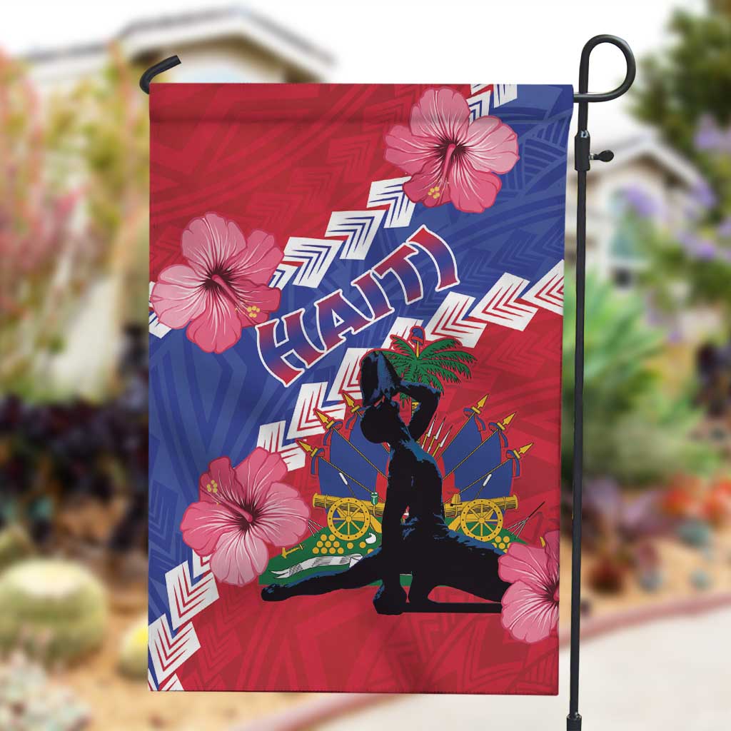 Haiti Neg Maron Garden Flag Coat Of Arms - Hisbicus Polynesian