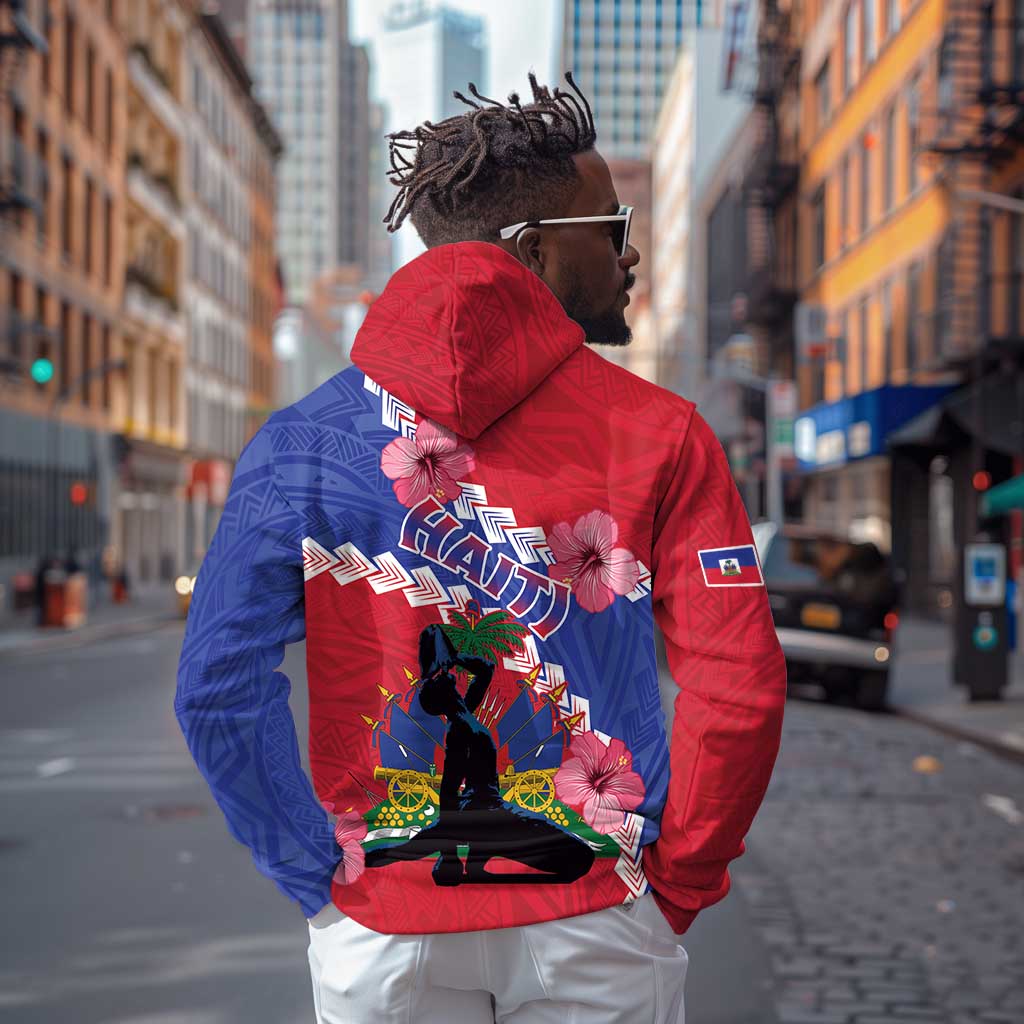 Haiti Neg Maron Hoodie Coat Of Arms - Hisbicus Polynesian