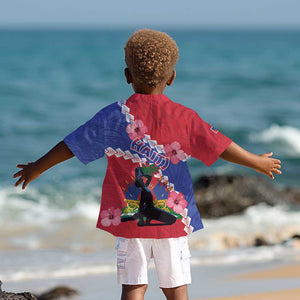 Haiti Neg Maron Kid Hawaiian Shirt Coat Of Arms - Hisbicus Polynesian