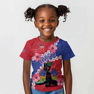 Haiti Neg Maron Kid T shirt Coat Of Arms - Hisbicus Polynesian