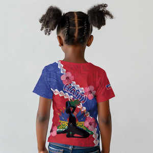 Haiti Neg Maron Kid T shirt Coat Of Arms - Hisbicus Polynesian