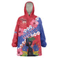 Haiti Neg Maron Kid Wearable Blanket Hoodie Coat Of Arms - Hisbicus Polynesian