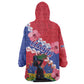 Haiti Neg Maron Kid Wearable Blanket Hoodie Coat Of Arms - Hisbicus Polynesian