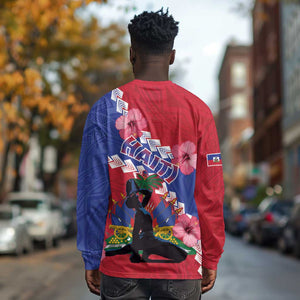 Haiti Neg Maron Long Sleeve Shirt Coat Of Arms - Hisbicus Polynesian