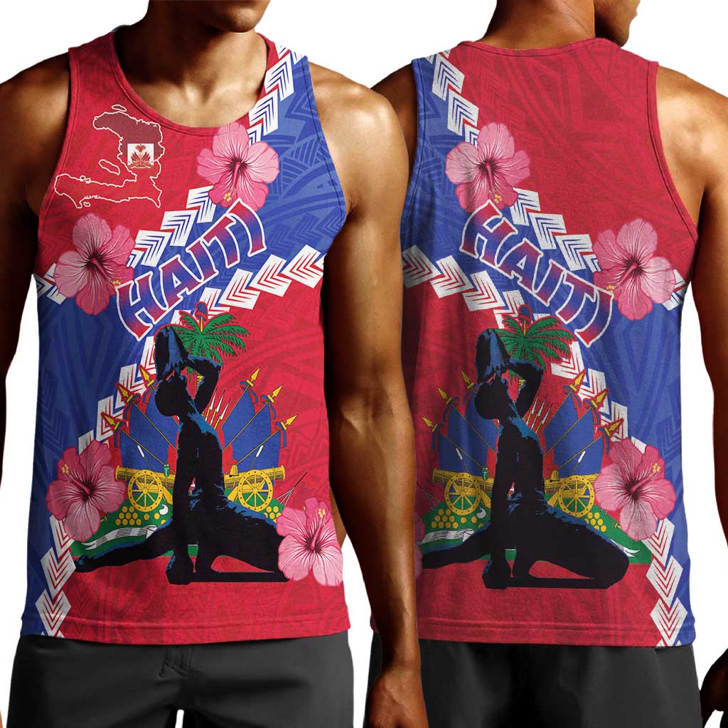 Haiti Neg Maron Men Tank Top Coat Of Arms - Hisbicus Polynesian