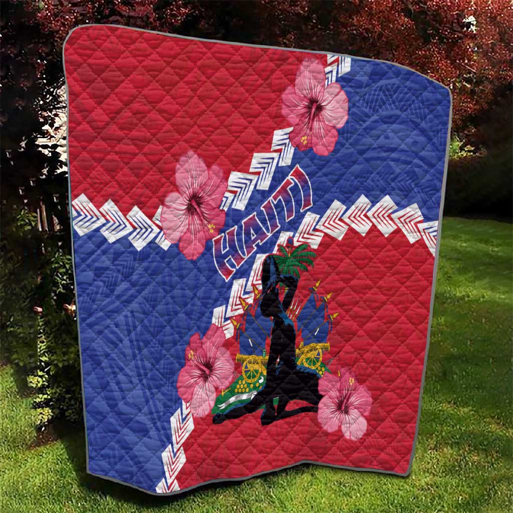 Haiti Neg Maron Quilt Coat Of Arms - Hisbicus Polynesian
